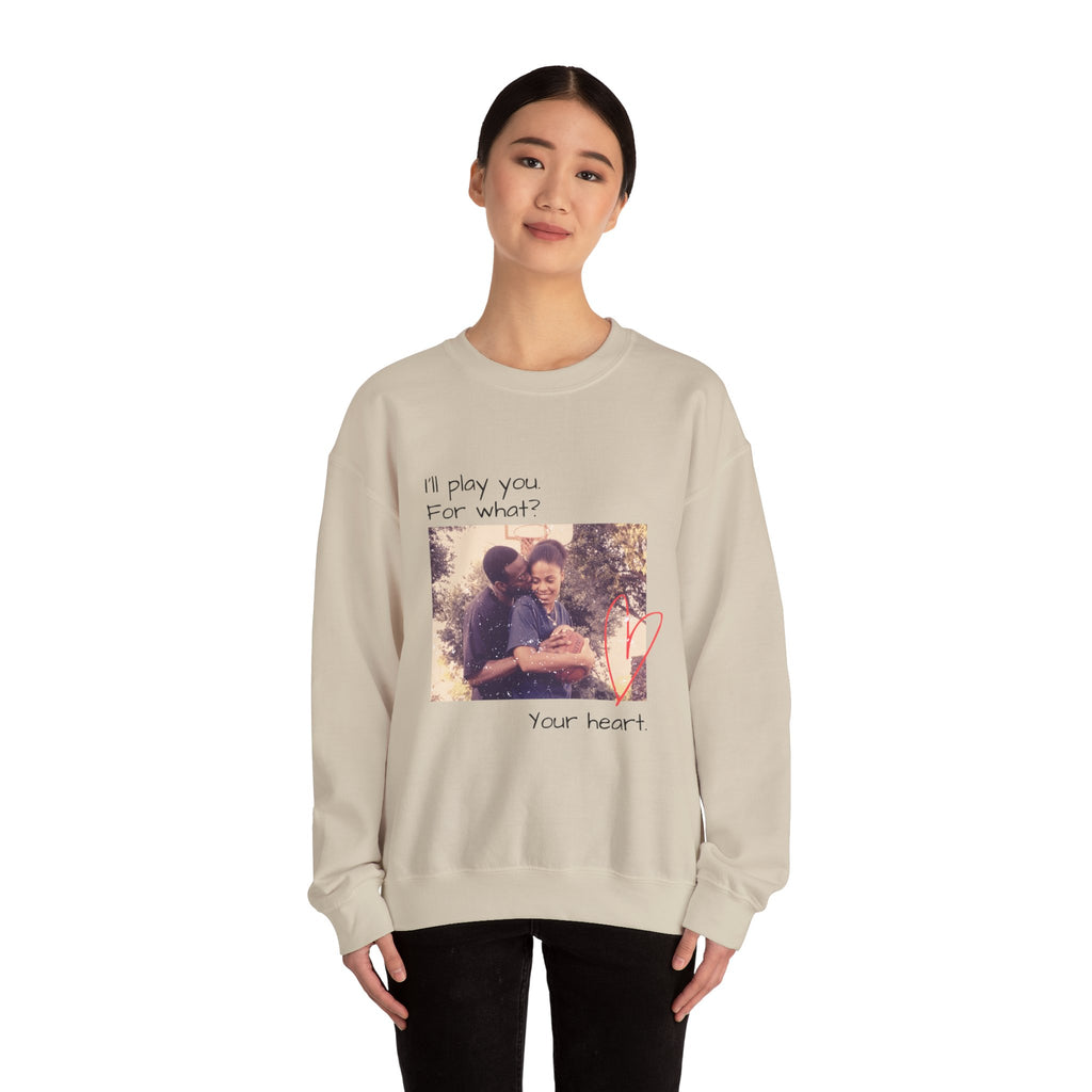 I'll Play You For What? photo heart design Sweatshirt | vintage couple graphic