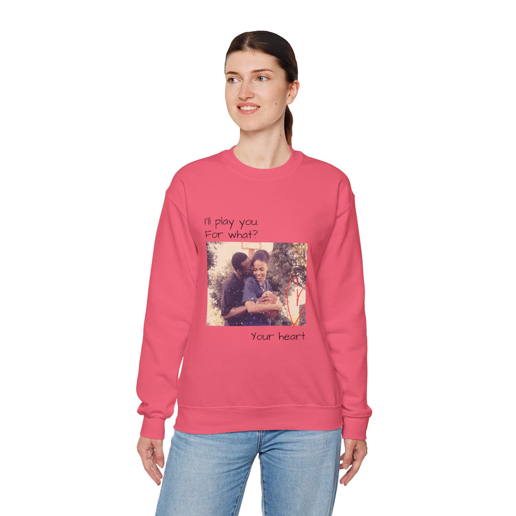 I'll Play You For What? photo heart design Sweatshirt | vintage couple graphic