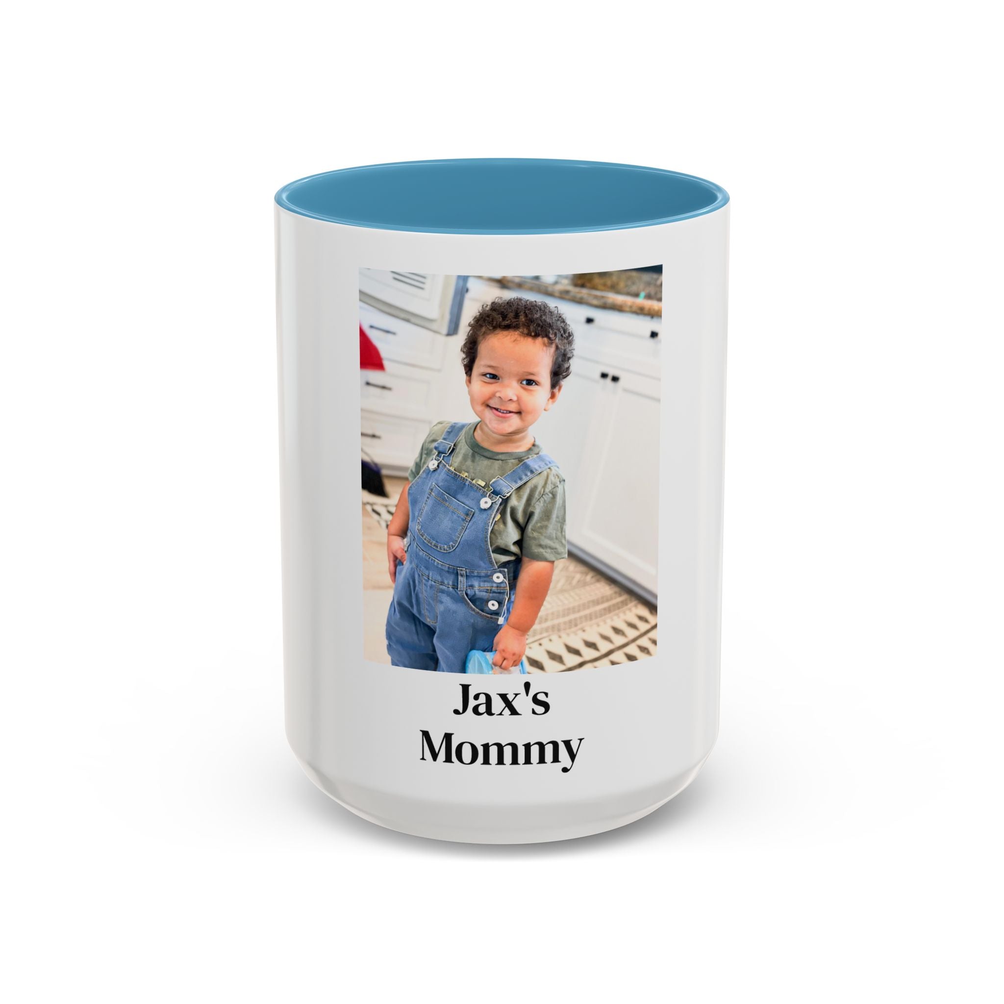 Personalized Photo Accent Coffee Mug – Custom 11/15 oz Mug (Add Your Photo)