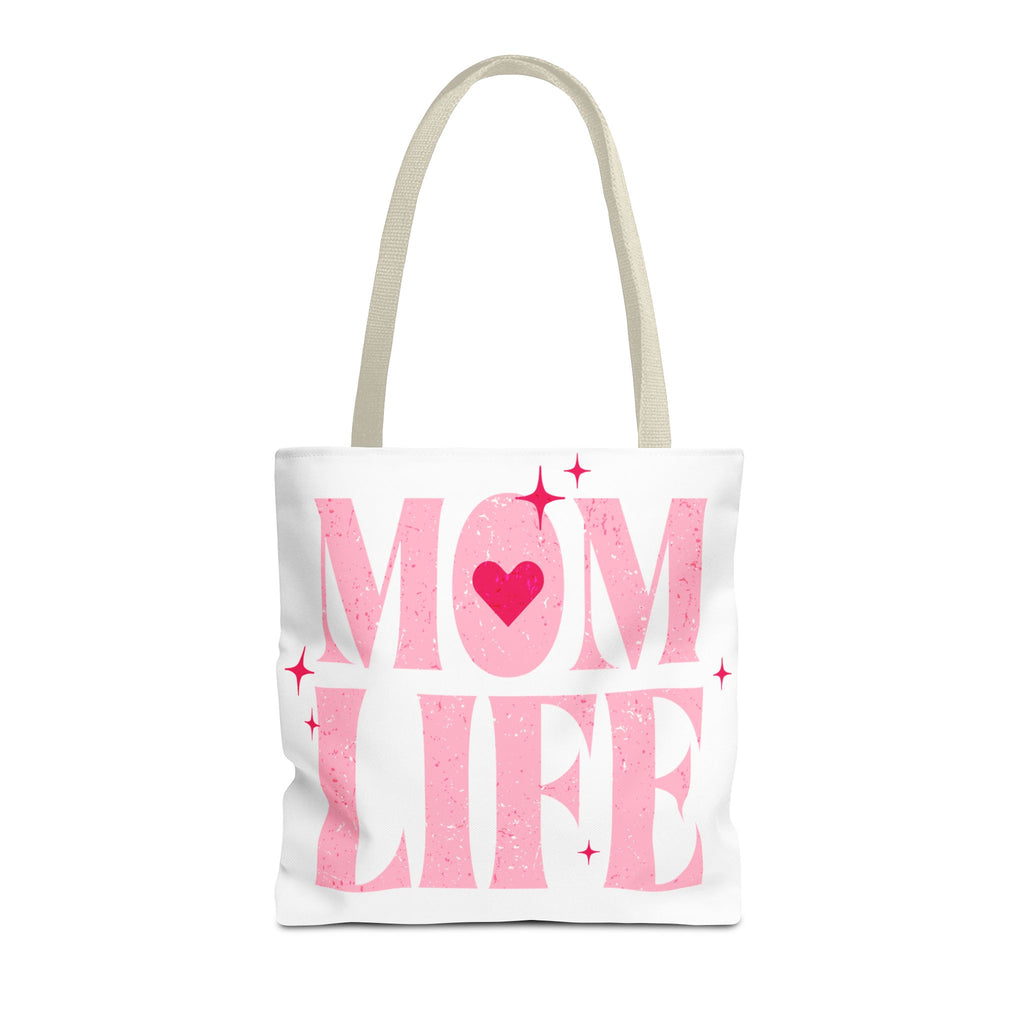 Mom Life Tote Bag — Pink "I Used to Be Cool" AOP Shopper