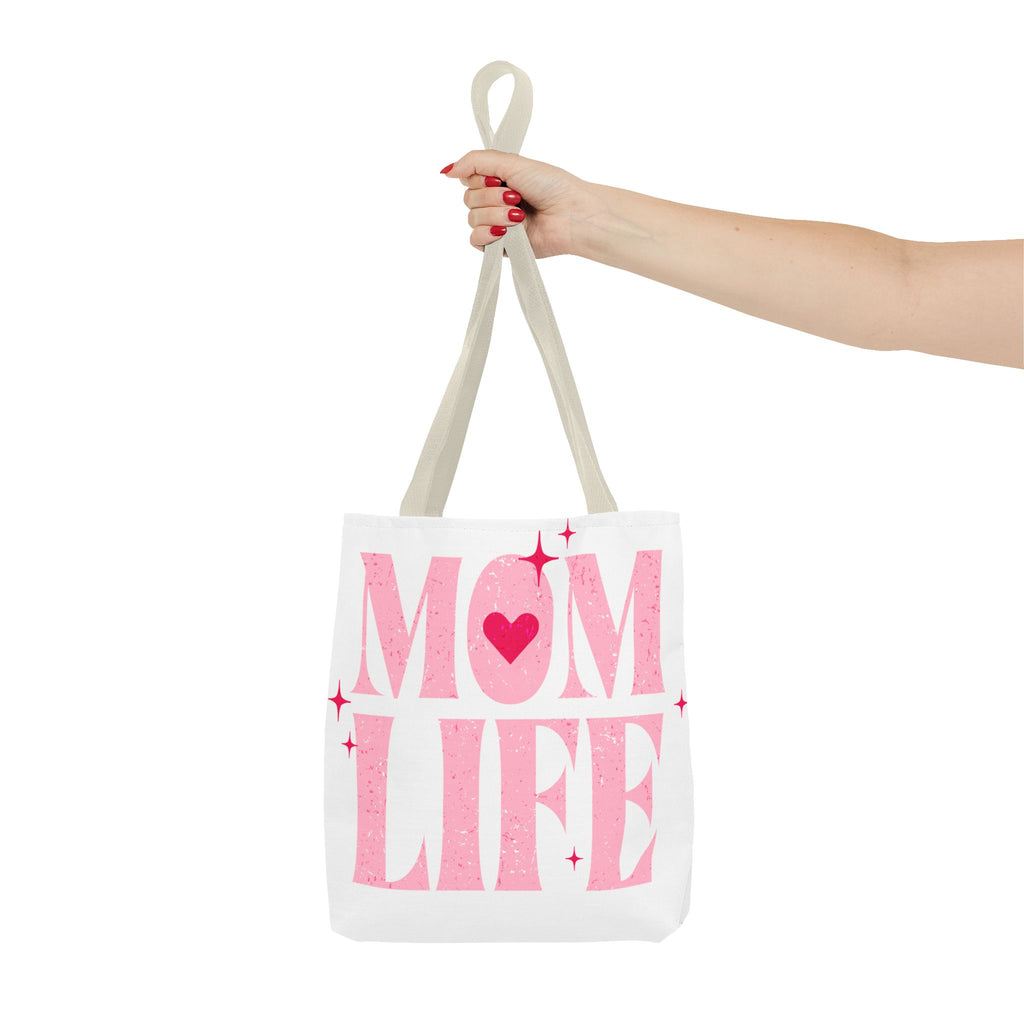 Mom Life Tote Bag — Pink "I Used to Be Cool" AOP Shopper