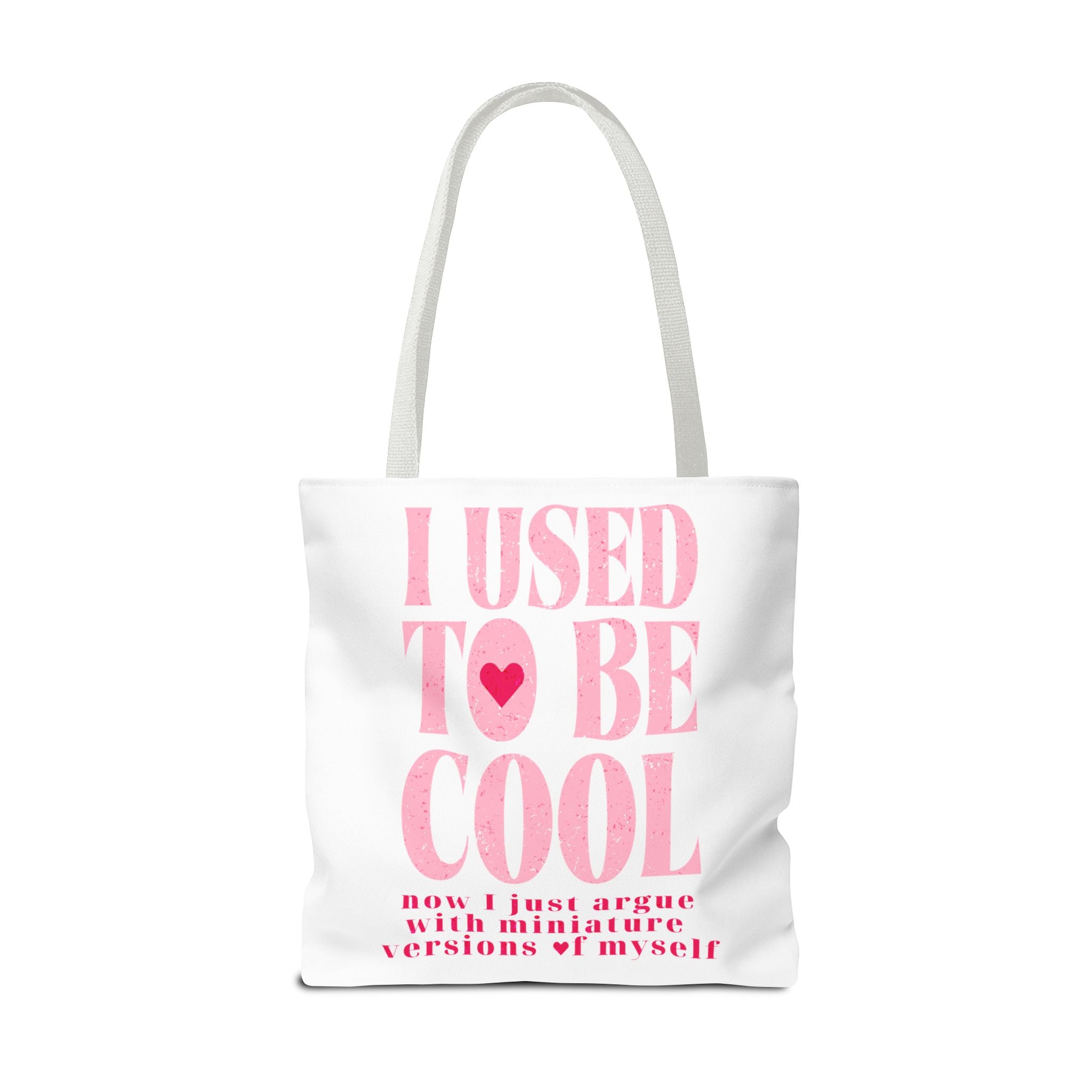 Mom Life Tote Bag — Pink "I Used to Be Cool" AOP Shopper