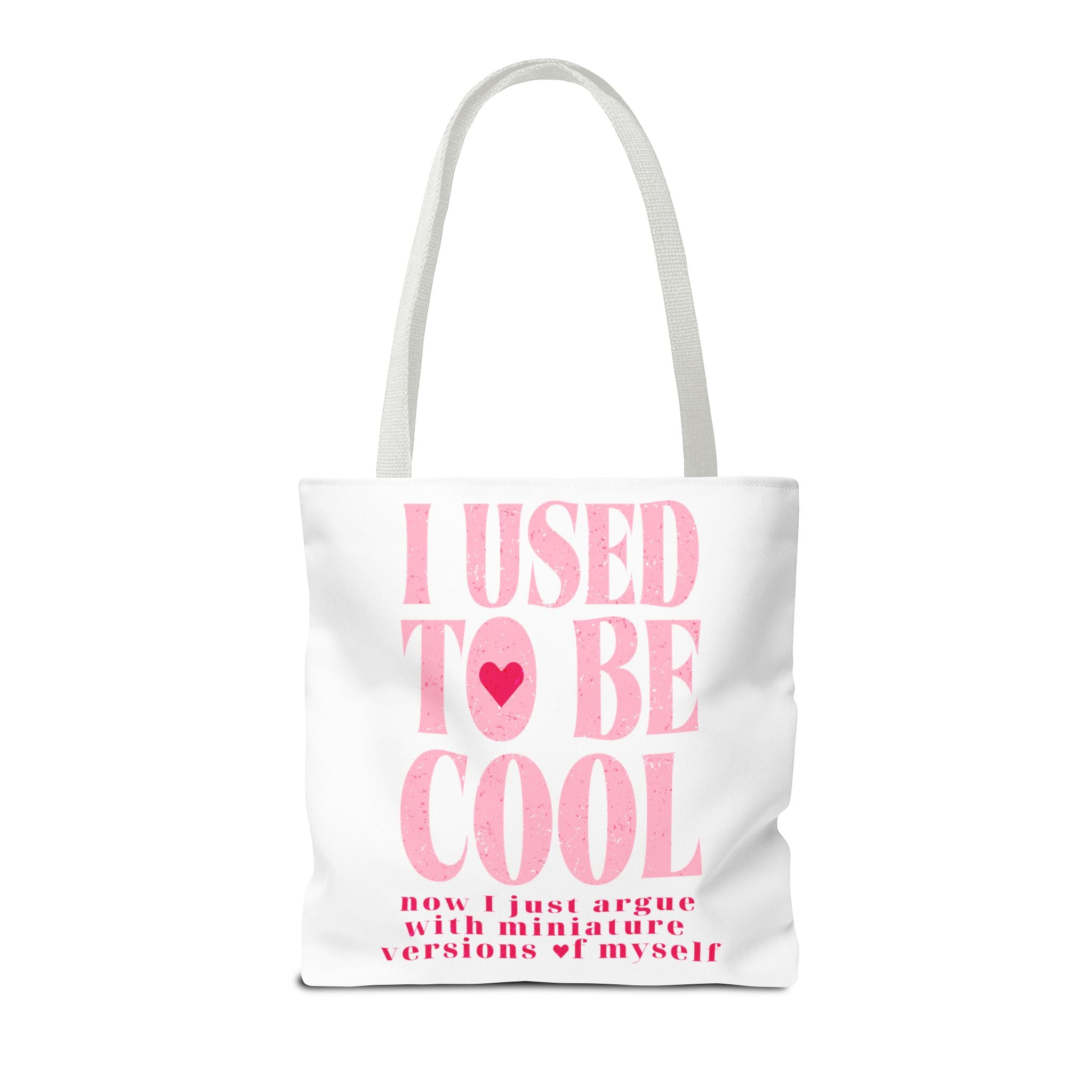 Mom Life Tote Bag — Pink "I Used to Be Cool" AOP Shopper