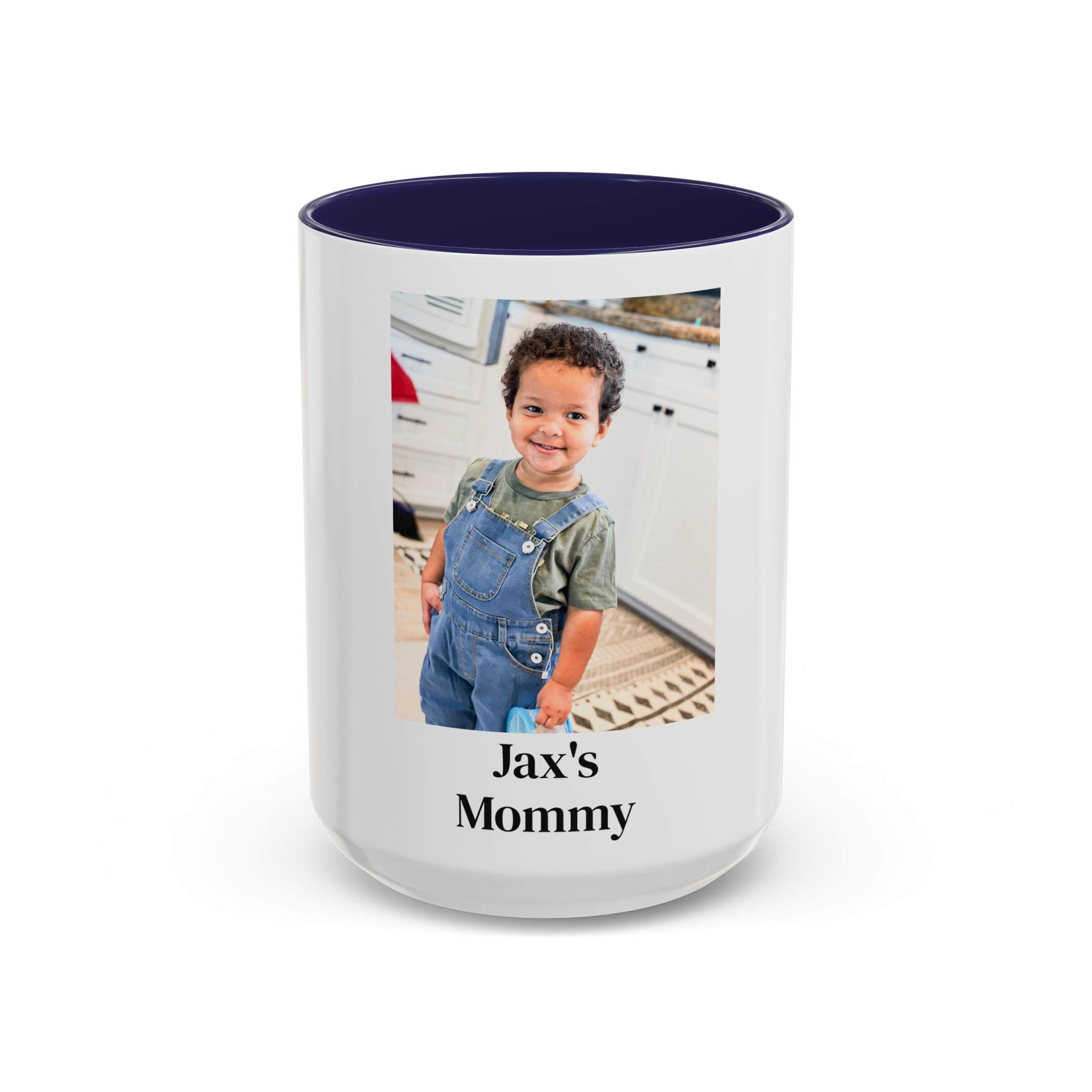 Personalized Photo Accent Coffee Mug – Custom 11/15 oz Mug (Add Your Photo)