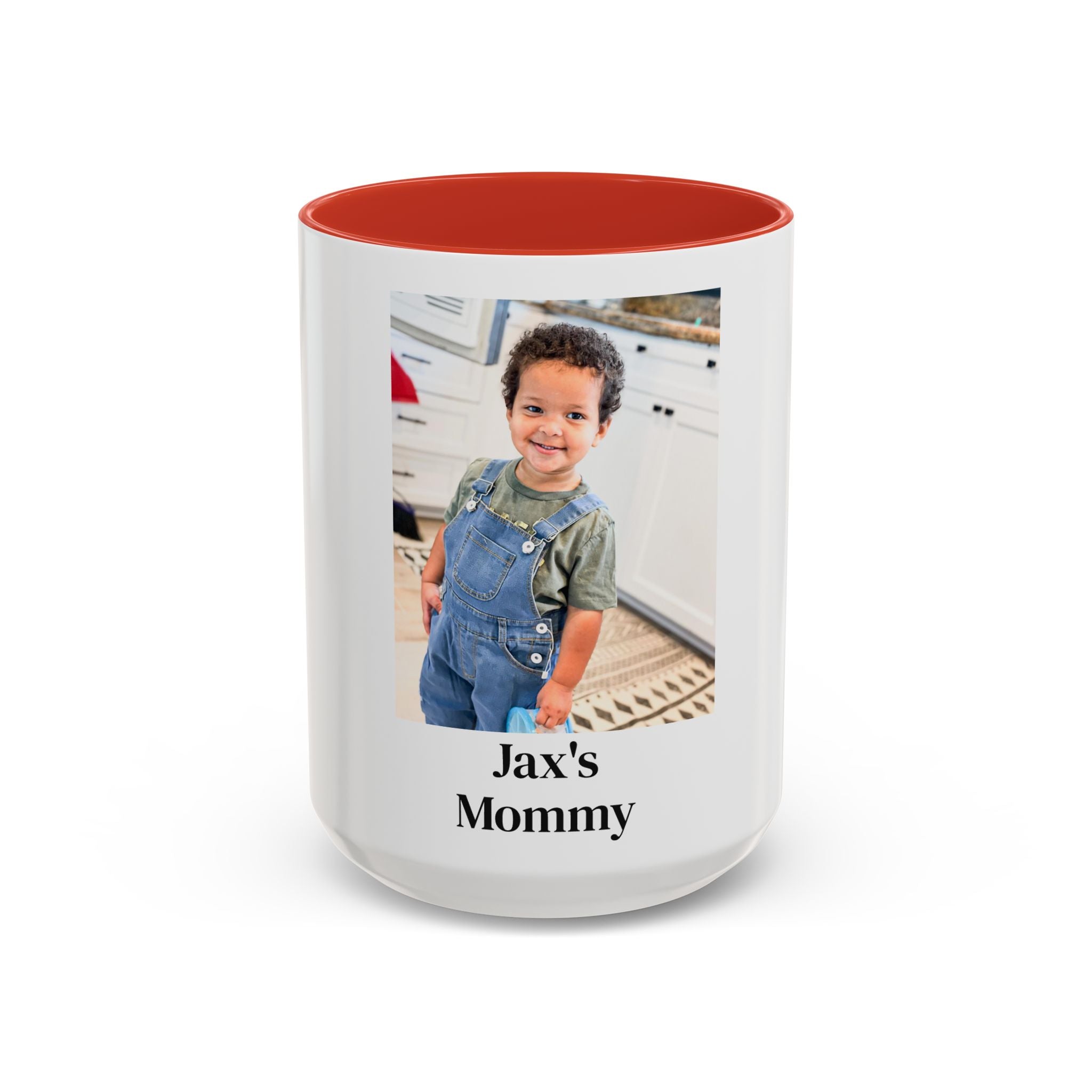 Personalized Photo Accent Coffee Mug – Custom 11/15 oz Mug (Add Your Photo)