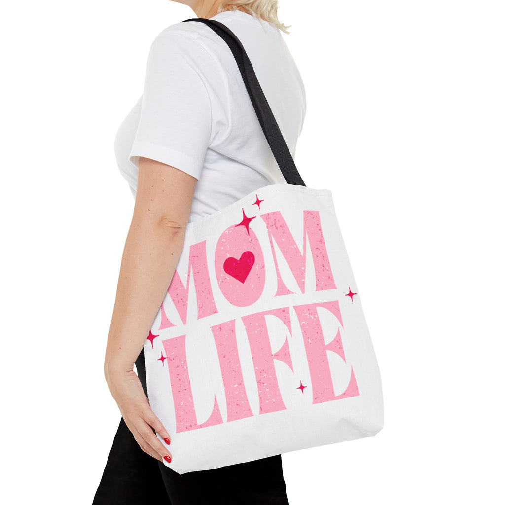 Mom Life Tote Bag — Pink "I Used to Be Cool" AOP Shopper
