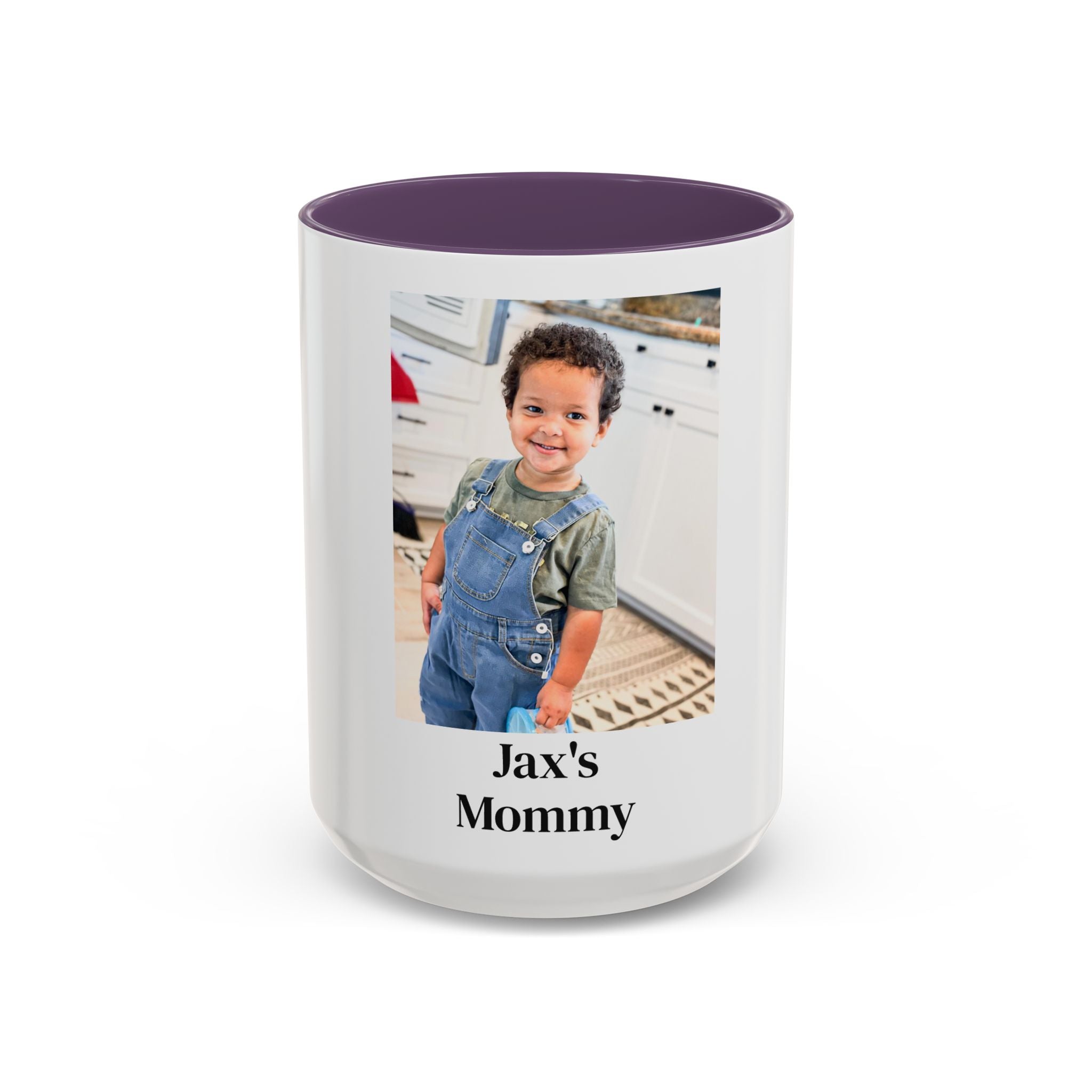 Personalized Photo Accent Coffee Mug – Custom 11/15 oz Mug (Add Your Photo)