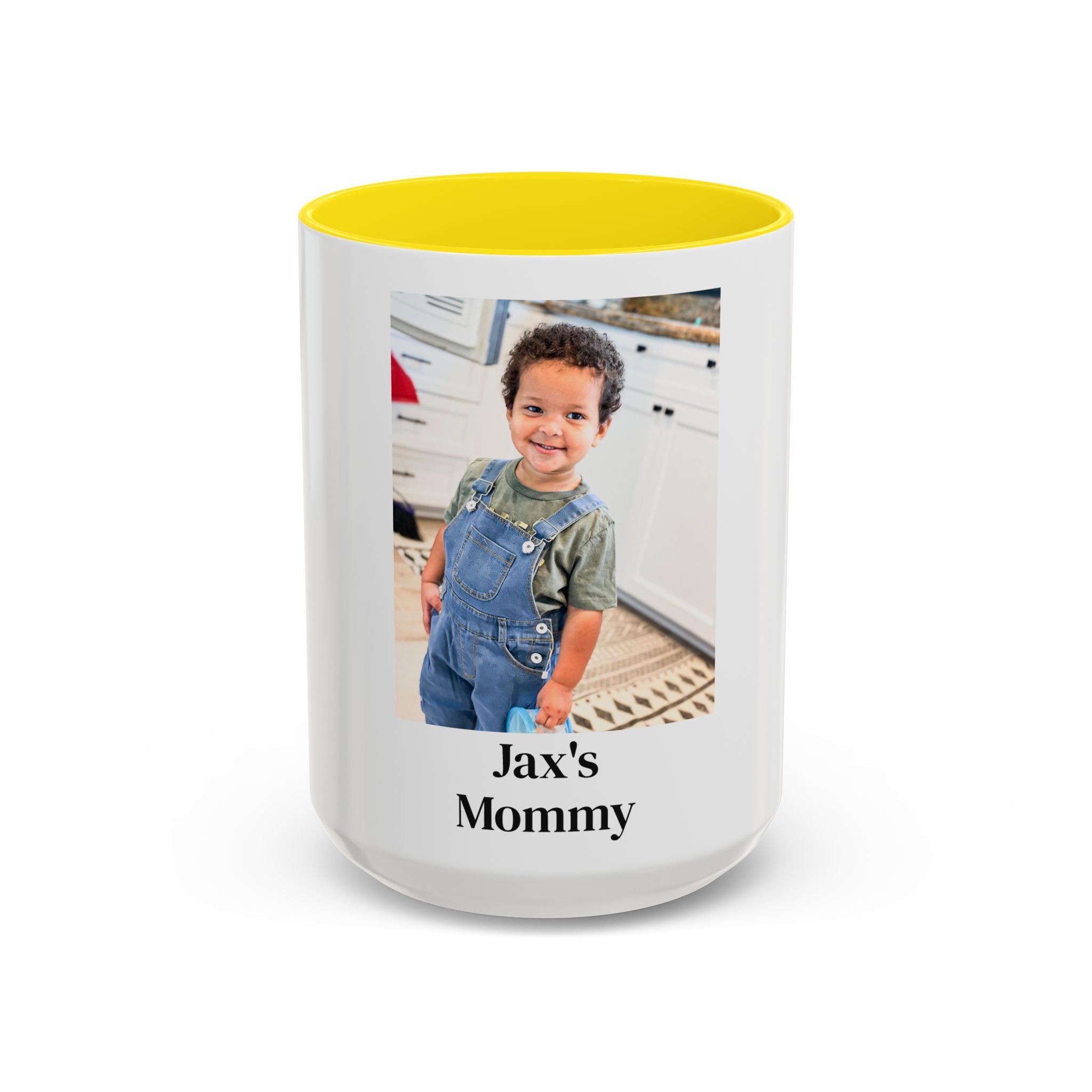 Personalized Photo Accent Coffee Mug – Custom 11/15 oz Mug (Add Your Photo)