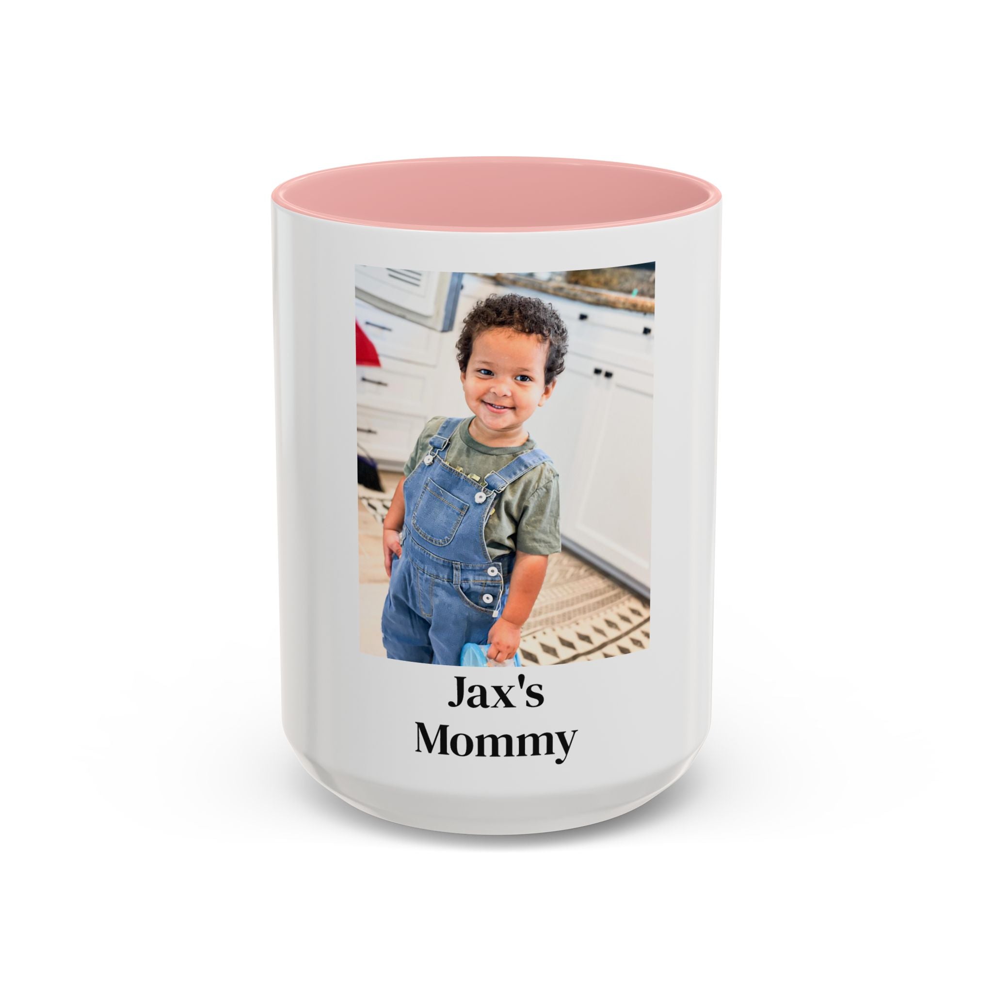 Personalized Photo Accent Coffee Mug – Custom 11/15 oz Mug (Add Your Photo)
