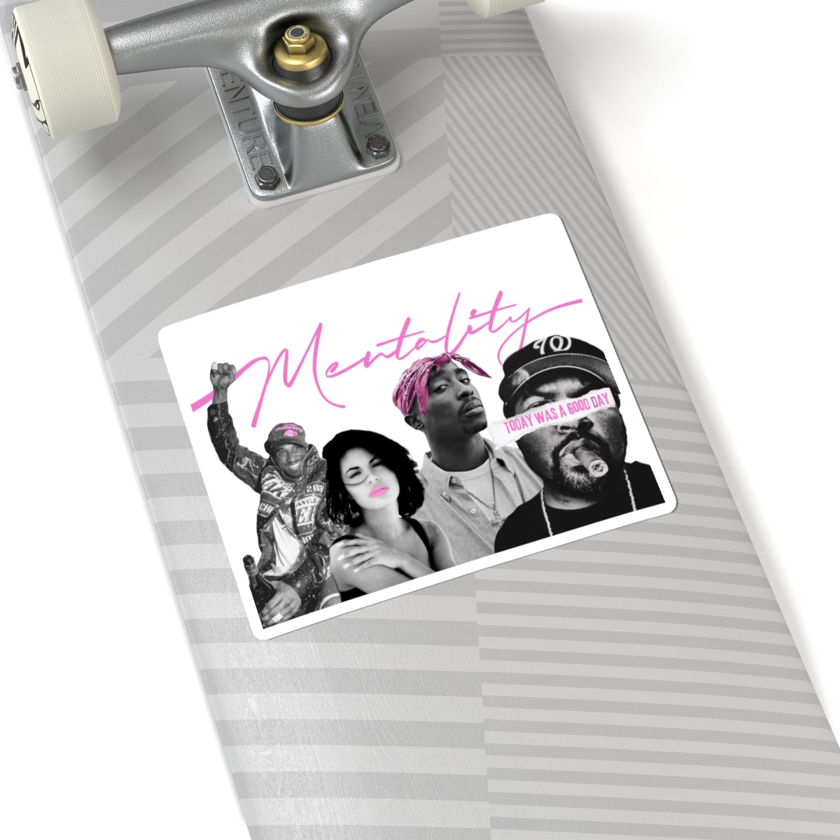 Mentality Kiss-Cut Sticker — Retro Hip-Hop Collage (Today Was A Good Day)