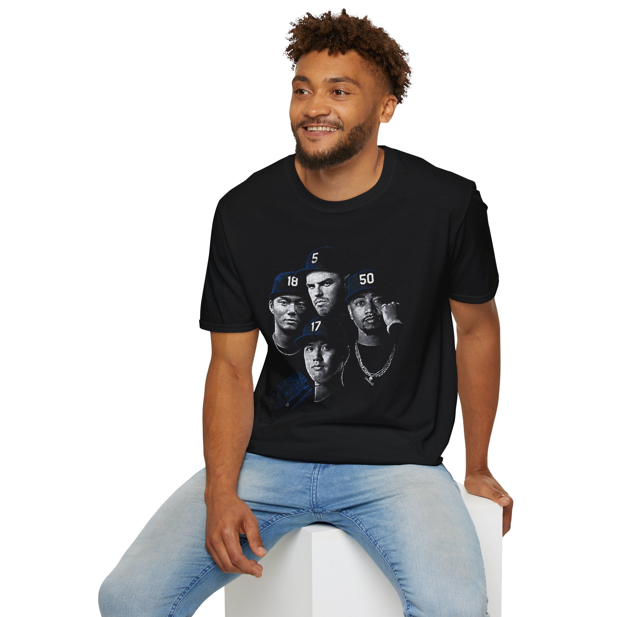 Vintage Hip-Hop Portrait Tee — Retro Crew Graphic T-Shirt
