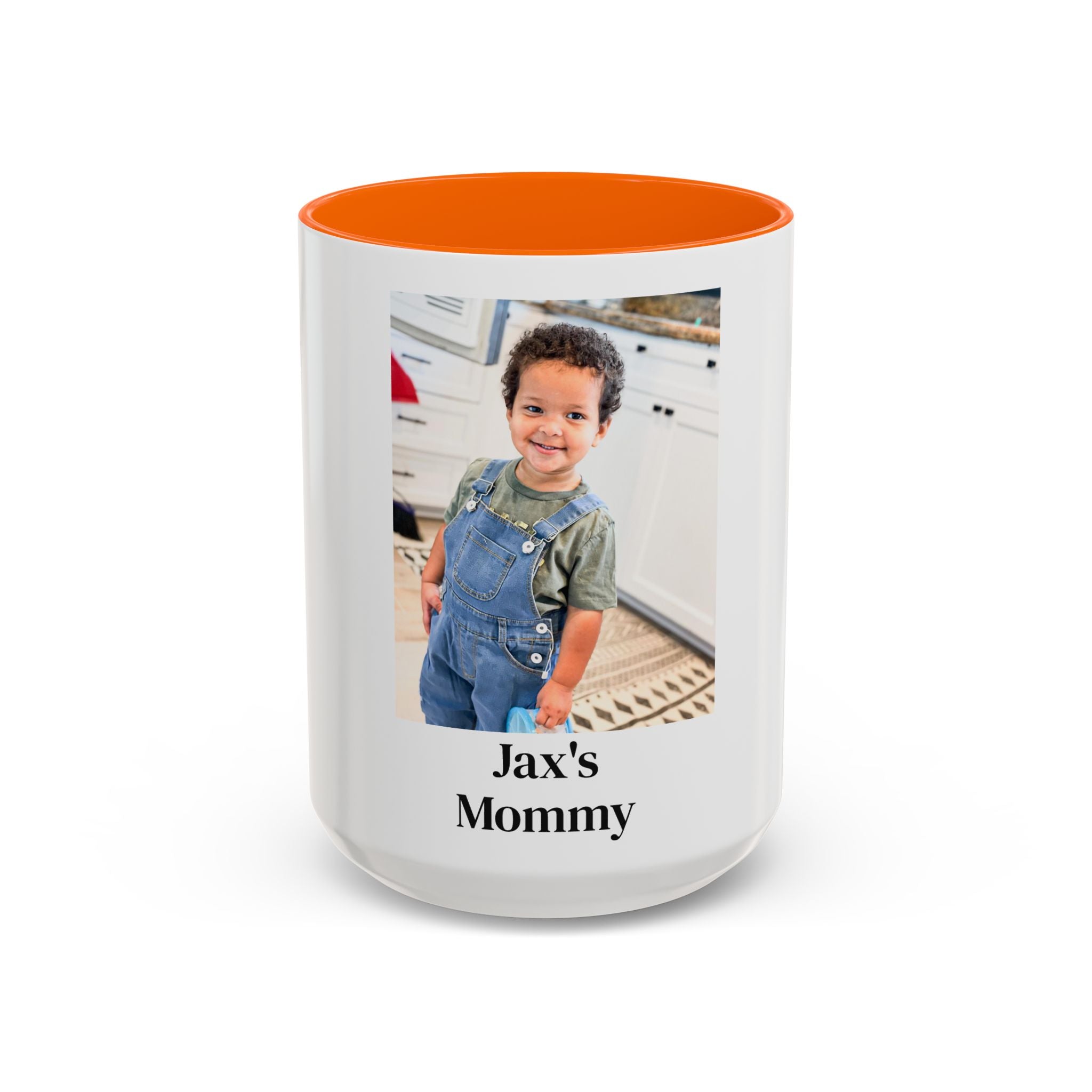 Personalized Photo Accent Coffee Mug – Custom 11/15 oz Mug (Add Your Photo)