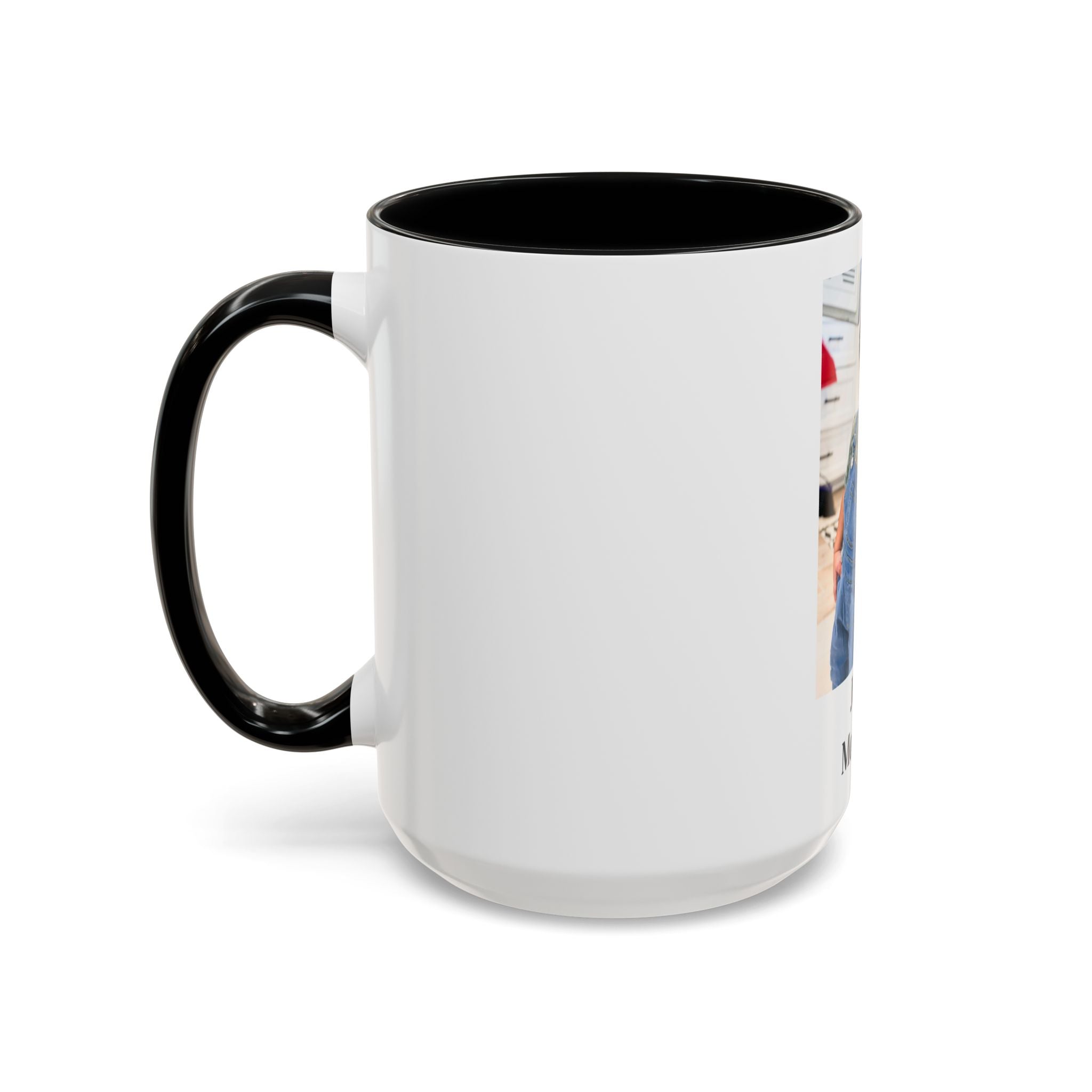 Personalized Photo Accent Coffee Mug – Custom 11/15 oz Mug (Add Your Photo)