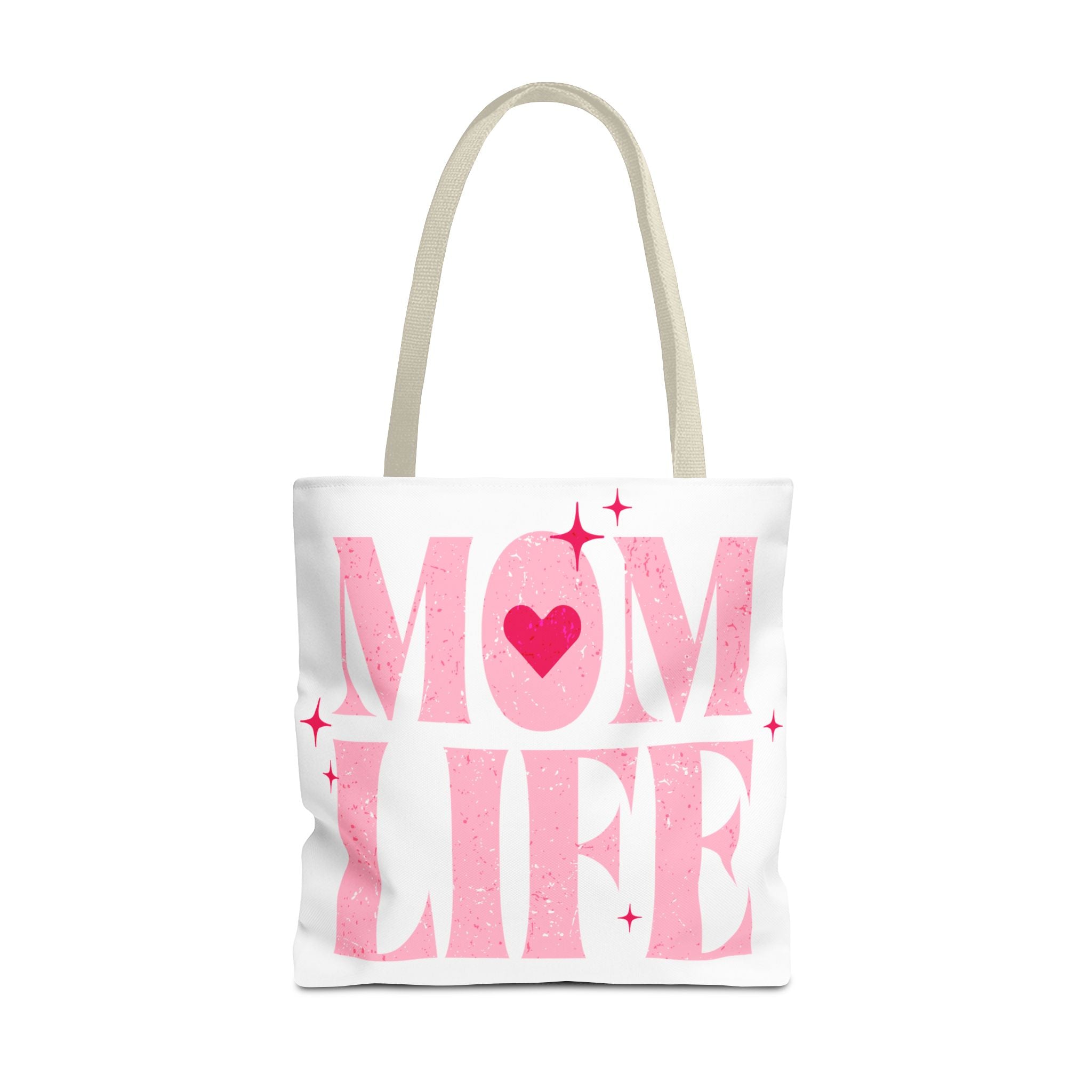 Mom Life Tote Bag — Pink "I Used to Be Cool" AOP Shopper
